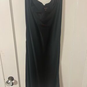 Quince Black Silk Midi Skirt - 2X